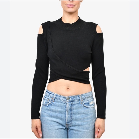 Jonathan Simkhai Sweaters - JONATHAN SIMKHAI knit cut out cross sweater black small